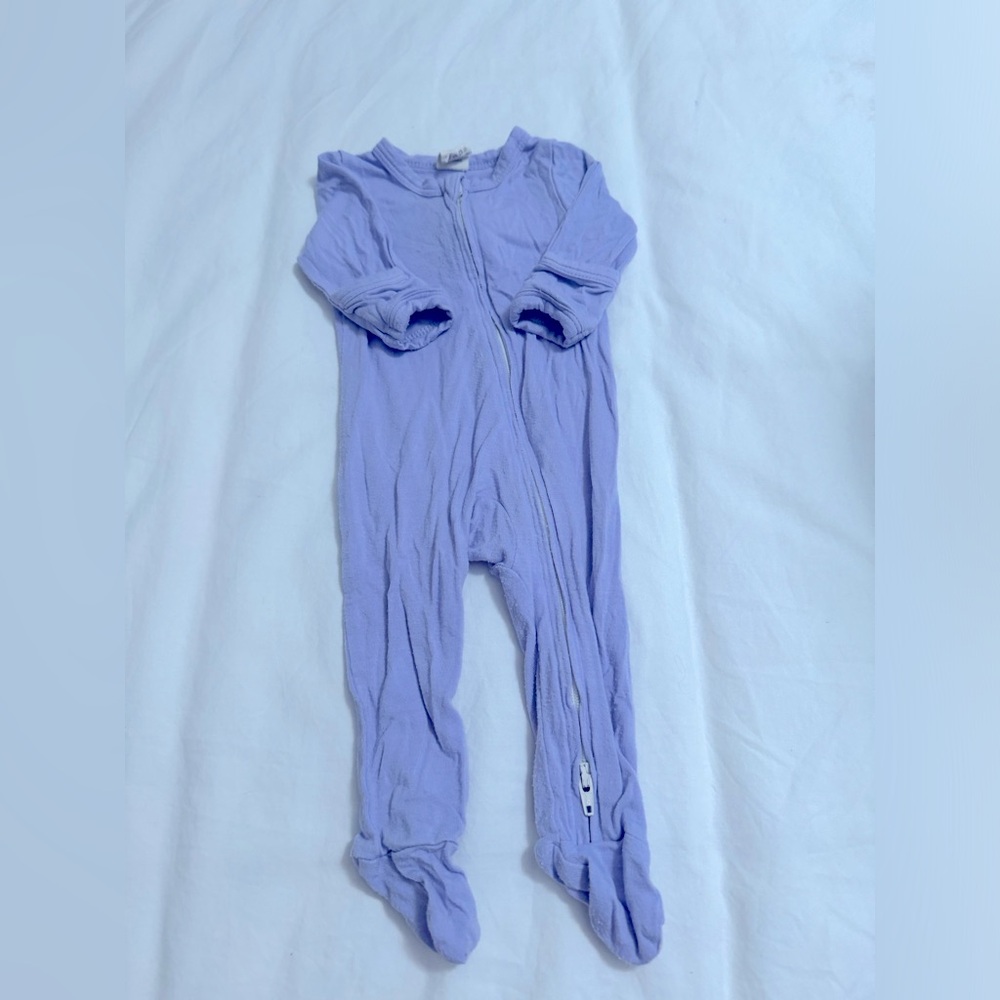 Larkspur. Newborn. Bamboo pajamas. Lilac.